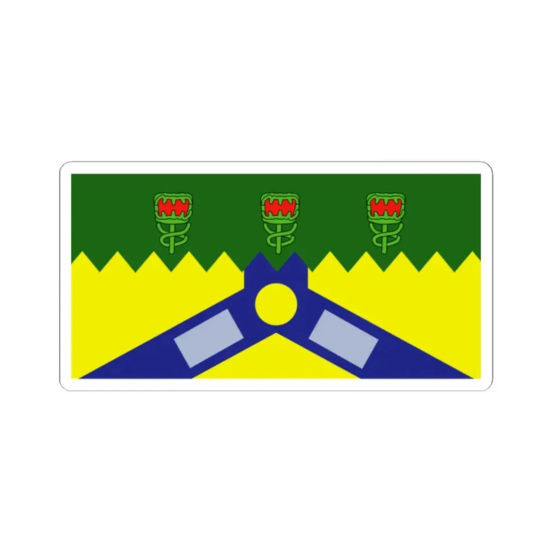 Tasmania Launceston City Flag (Australia) STICKER Vinyl Kiss-Cut Decal 2 Inch White - The Sticker Space