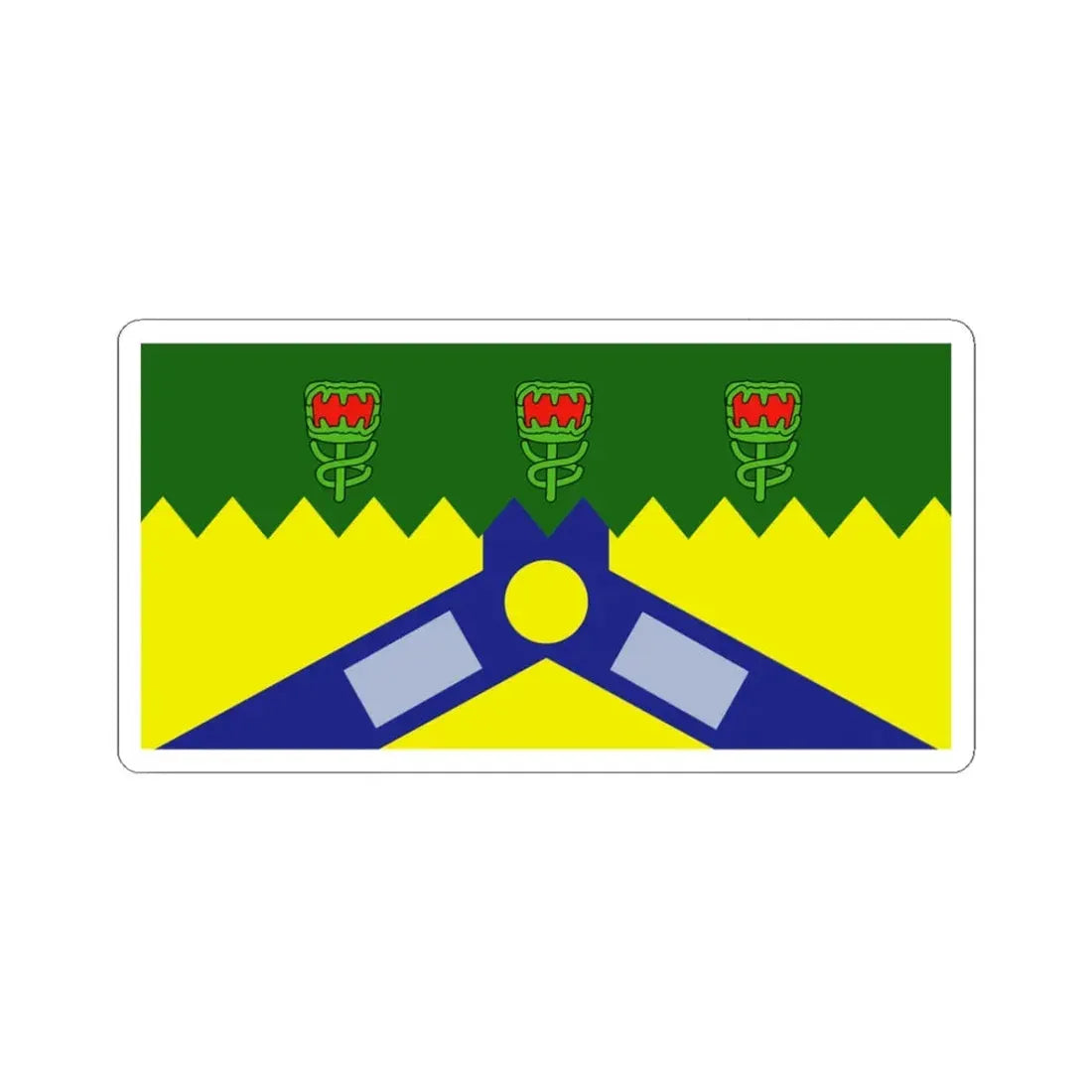 Tasmania Launceston City Flag (Australia) STICKER Vinyl Kiss-Cut Decal 3 Inch White - The Sticker Space