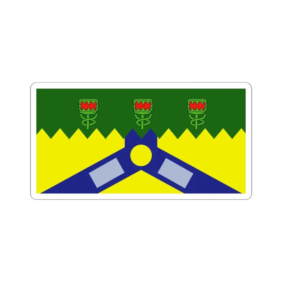 Tasmania Launceston City Flag (Australia) STICKER Vinyl Kiss-Cut Decal 4 Inch White - The Sticker Space