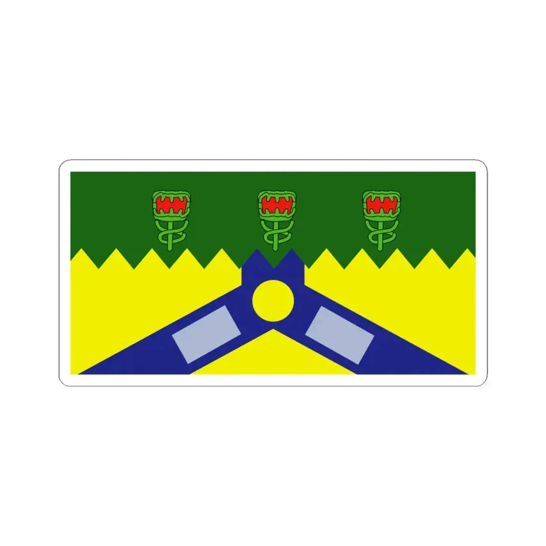 Tasmania Launceston City Flag (Australia) STICKER Vinyl Kiss-Cut Decal 6 Inch White - The Sticker Space