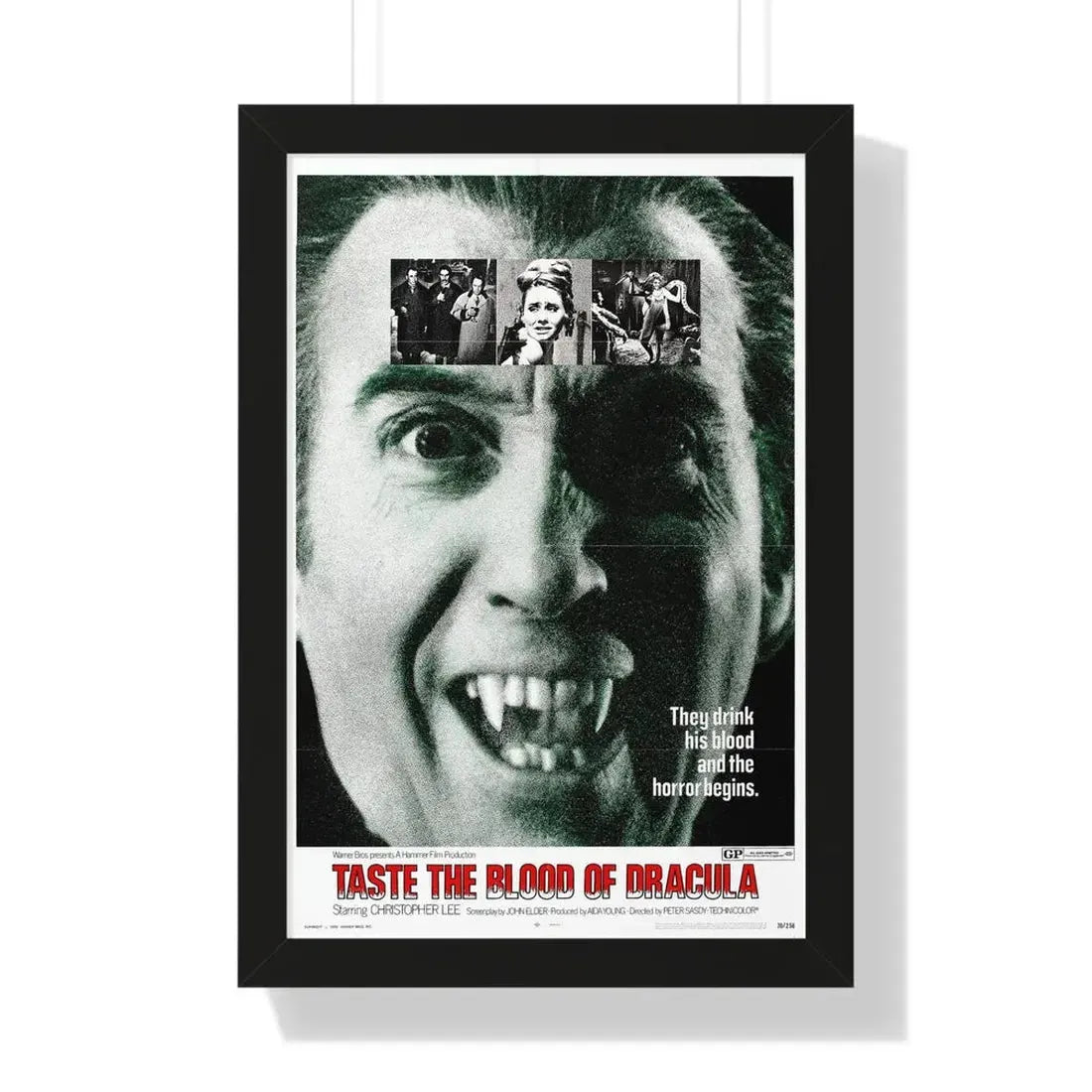 TASTE THE BLOOD OF DRACULA (2) 1970 - Framed Movie Poster 16″ x 24″ Black - The Sticker Space