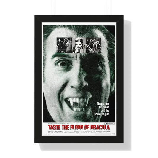 TASTE THE BLOOD OF DRACULA (2) 1970 - Framed Movie Poster 16″ x 24″ Black - The Sticker Space
