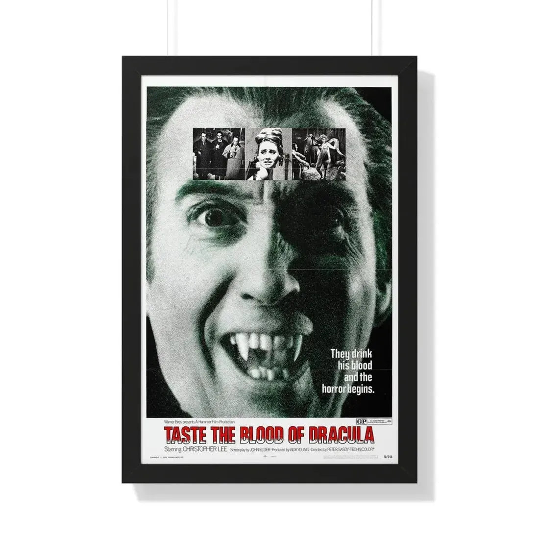TASTE THE BLOOD OF DRACULA (2) 1970 - Framed Movie Poster 20" x 30" Black - The Sticker Space