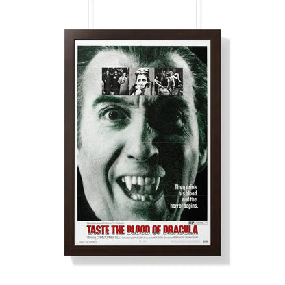 TASTE THE BLOOD OF DRACULA (2) 1970 - Framed Movie Poster 20" x 30" Walnut - The Sticker Space