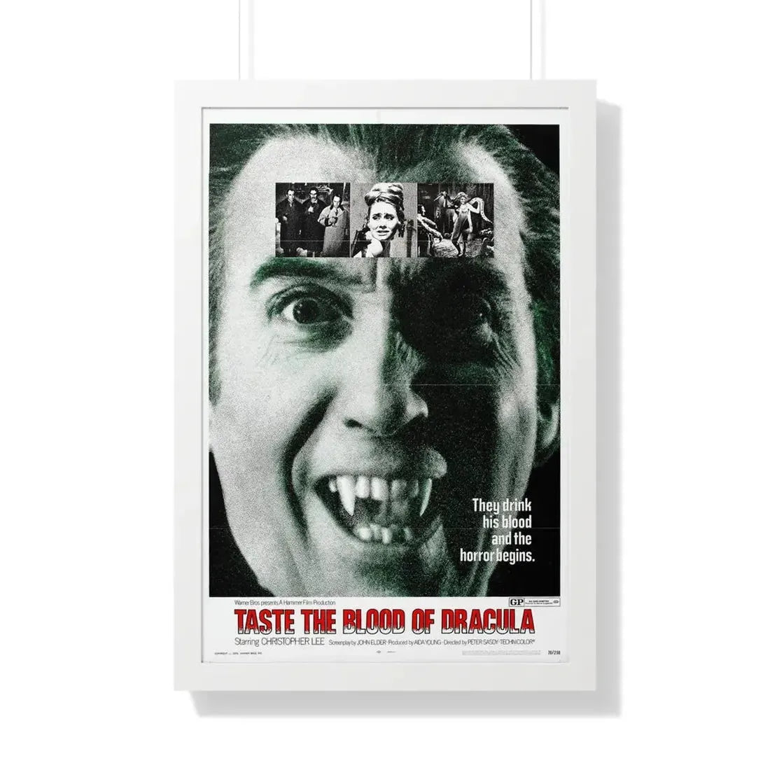 TASTE THE BLOOD OF DRACULA (2) 1970 - Framed Movie Poster 20" x 30" White - The Sticker Space