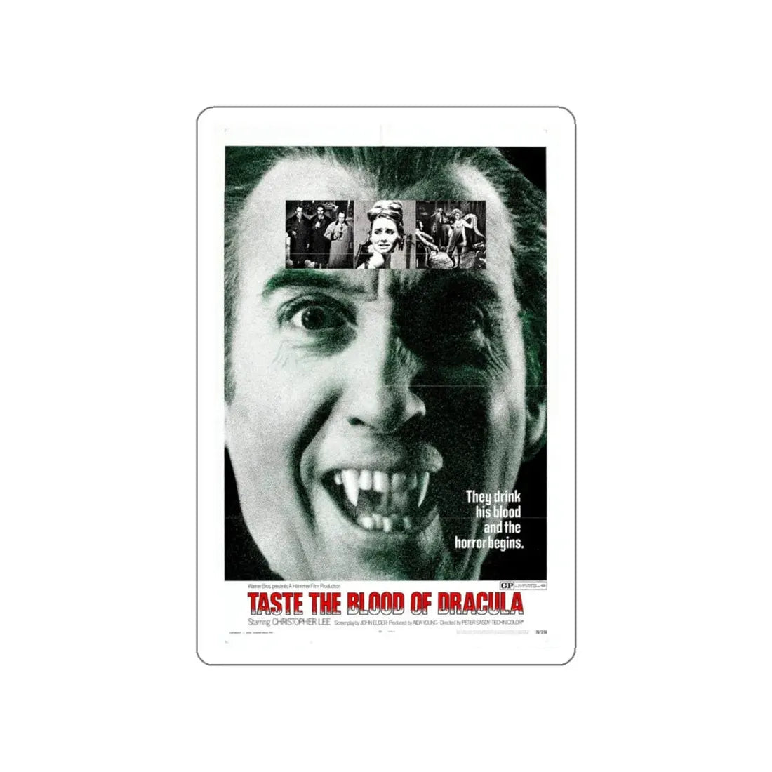 TASTE THE BLOOD OF DRACULA (2) 1970 Movie Poster STICKER Vinyl Die-Cut Decal 5 Inch - The Sticker Space