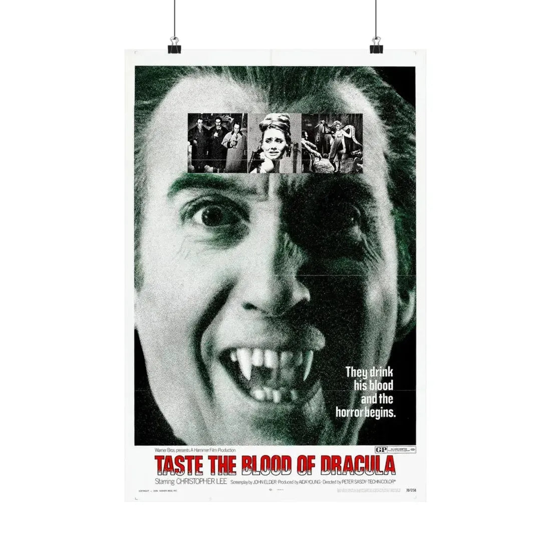 TASTE THE BLOOD OF DRACULA (2) 1970 - Paper Movie Poster 16″ x 24″ Matte - The Sticker Space