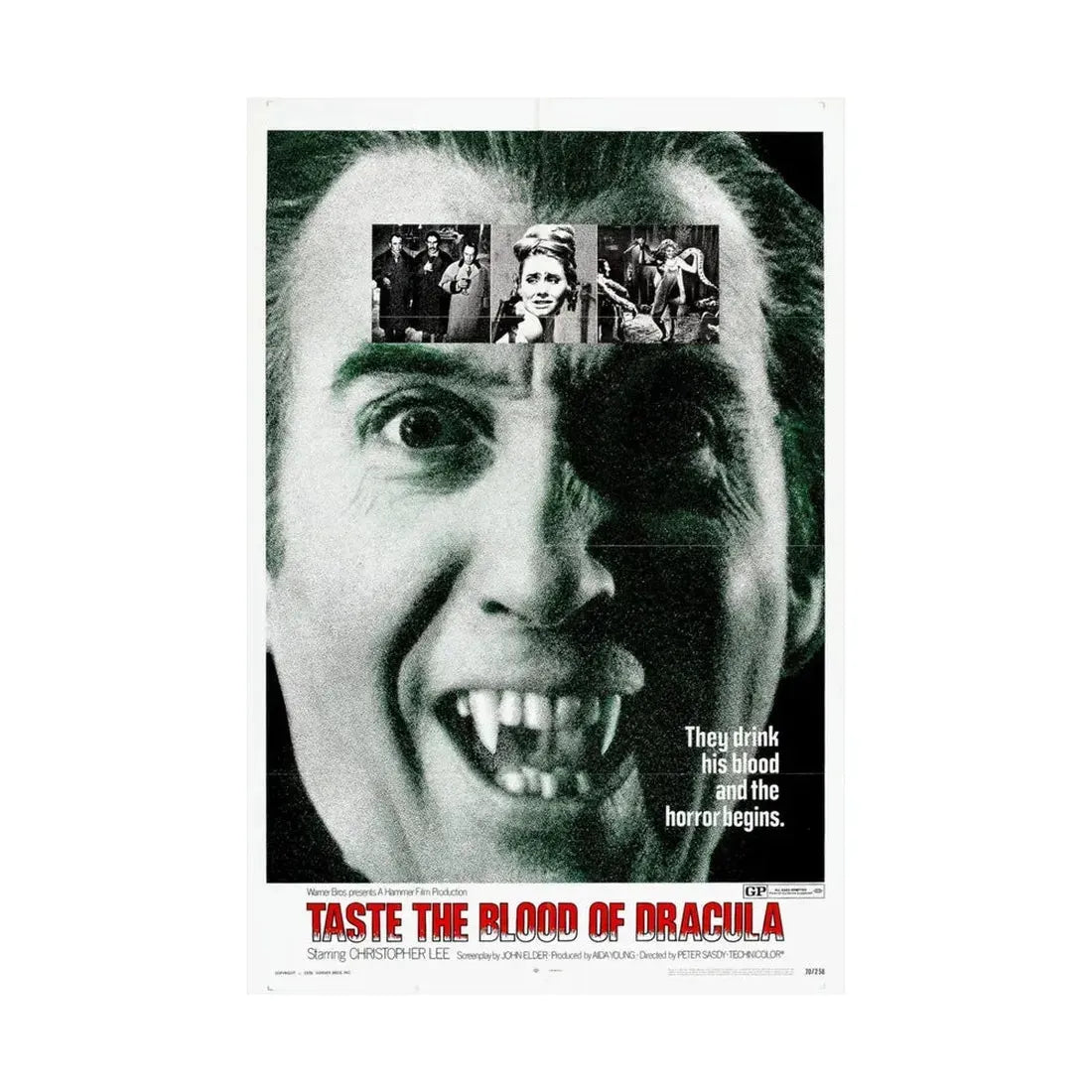 TASTE THE BLOOD OF DRACULA (2) 1970 - Paper Movie Poster - The Sticker Space