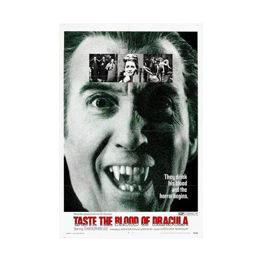 TASTE THE BLOOD OF DRACULA (2) 1970 - Paper Movie Poster - The Sticker Space