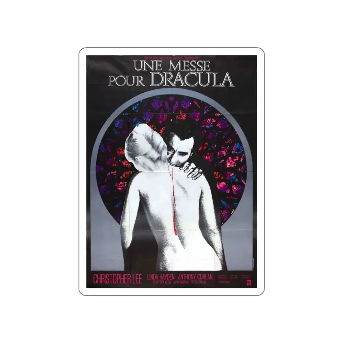 TASTE THE BLOOD OF DRACULA (FRENCH) 1970 Movie Poster STICKER Vinyl Die-Cut Decal 3 Inch - The Sticker Space