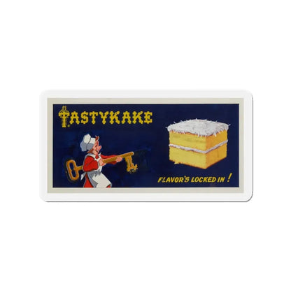 Tastykake-Flavor's Locked In, ad illustration (Magazine Illustration) Refrigerator Magnet 3 Inch Die-Cut - The Sticker Space