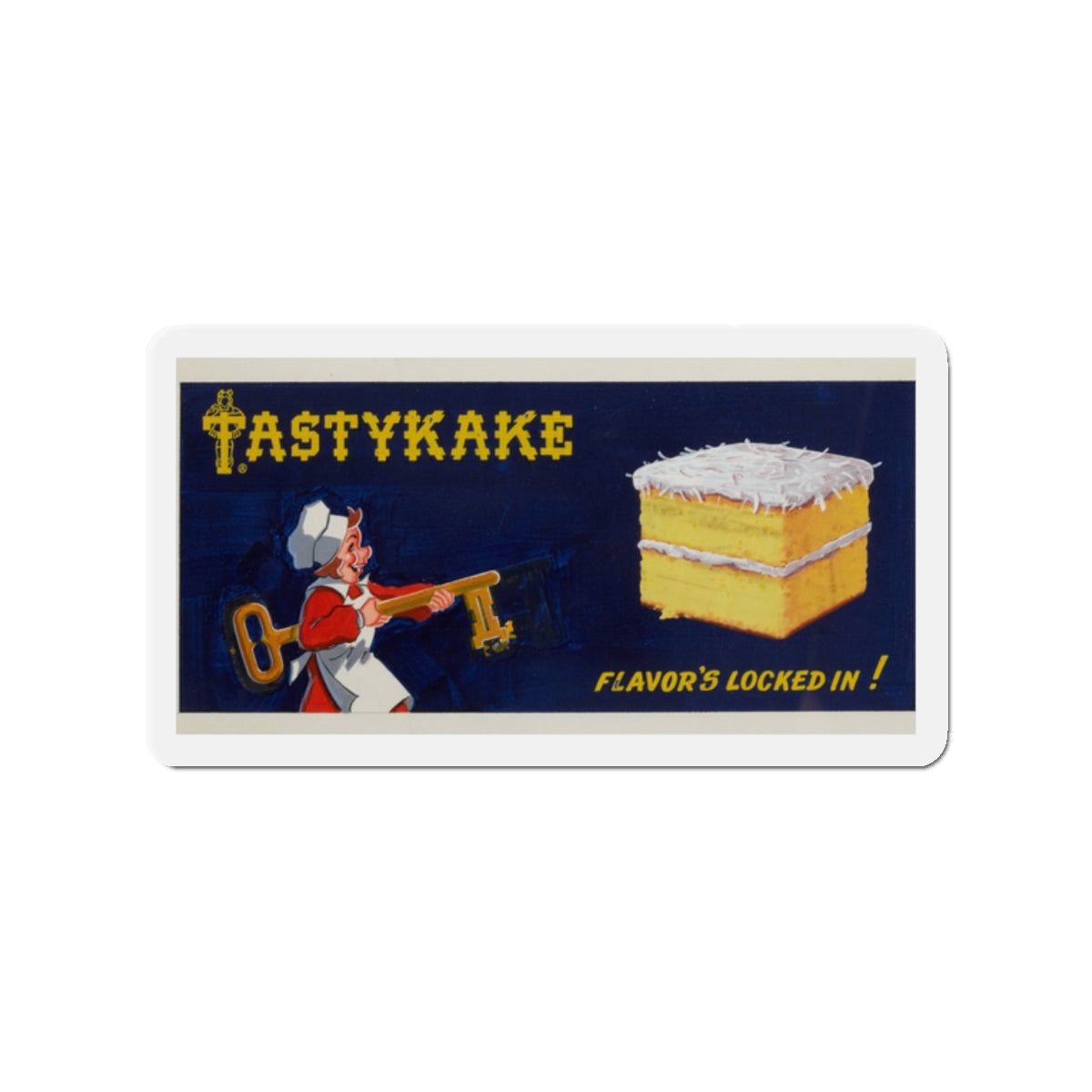 Tastykake-Flavor's Locked In, ad illustration (Magazine Illustration) Refrigerator Magnet-2" x 2"-The Sticker Space