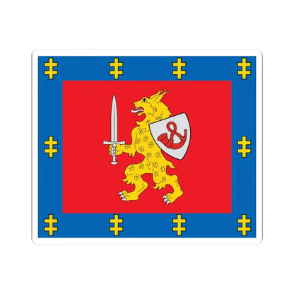 Taurage County flag (Lithuania) STICKER Vinyl Kiss-Cut Decal 3 Inch White - The Sticker Space