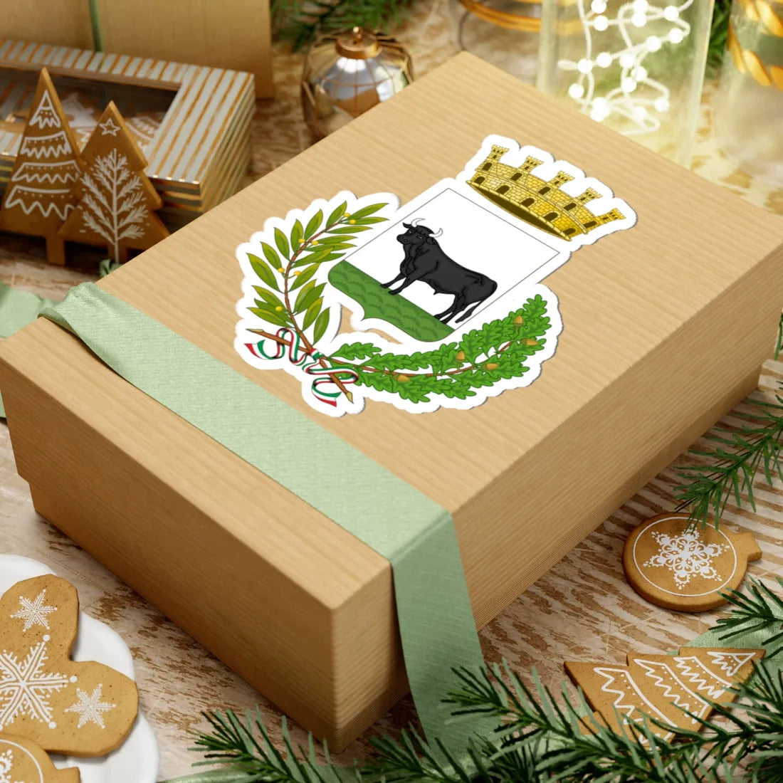 Taurisano-Stemma (Italy) (Coat of Arms) STICKER Vinyl Kiss-Cut Decal - The Sticker Space