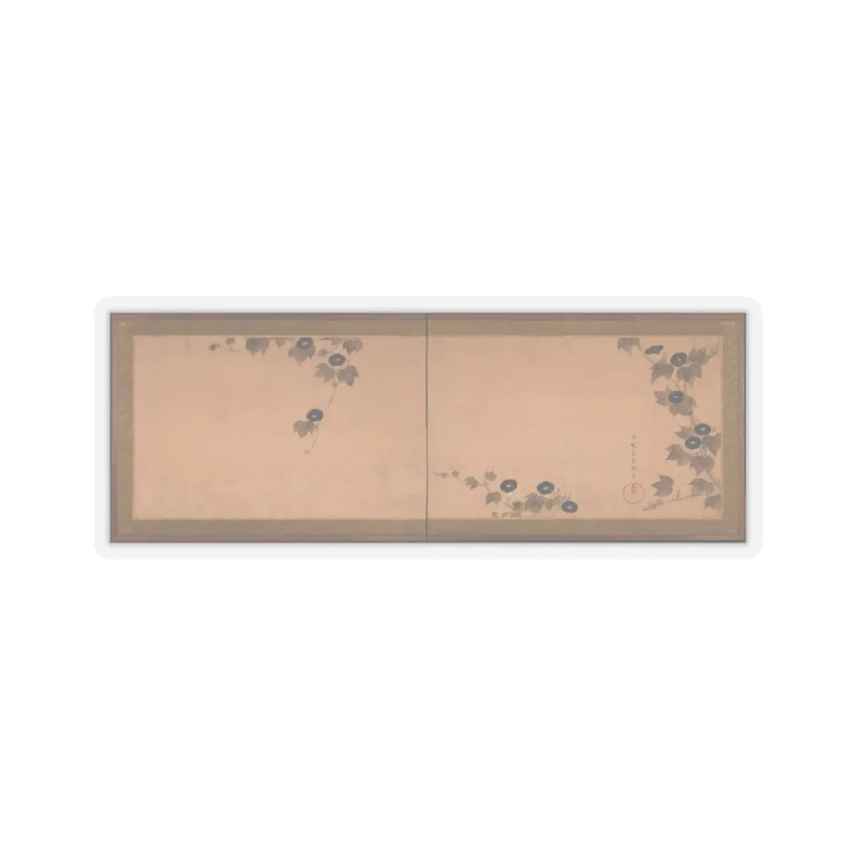 Tawaraya Sōri - Morning Glories - 18th century v1 - STICKER Vinyl Kiss-Cut Decal
