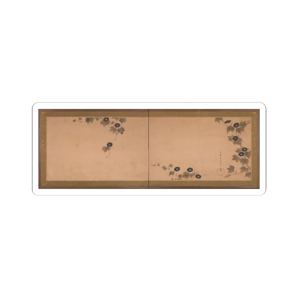Tawaraya Sōri - Morning Glories - 18th century v1 - STICKER Vinyl Kiss-Cut Decal