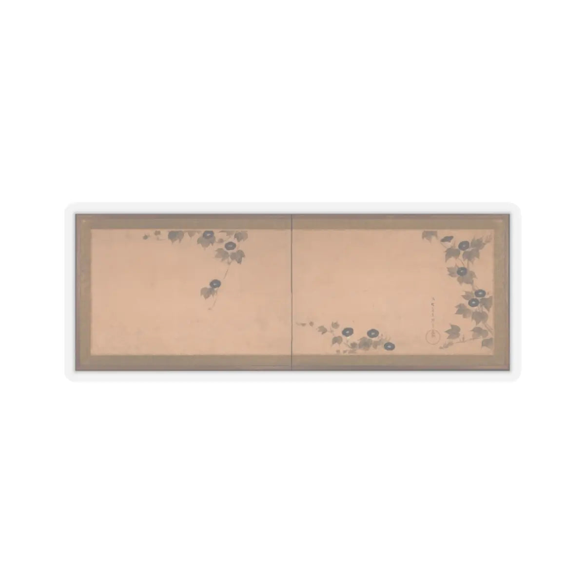 Tawaraya Sōri - Morning Glories - 18th century v1 - STICKER Vinyl Kiss-Cut Decal