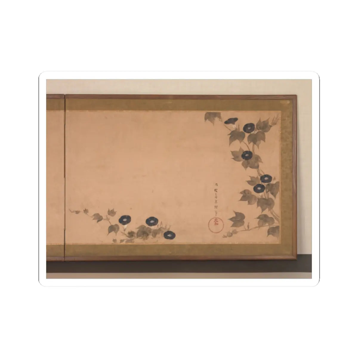 Tawaraya Sōri - Morning Glories - 18th century v2 - STICKER Vinyl Kiss-Cut Decal