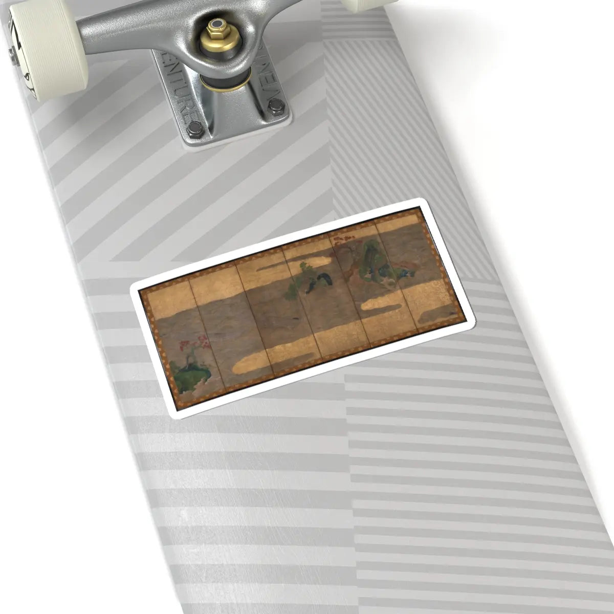 Tawaraya Sōtatsu - Boats upon Waves - mid- to late 17th century v1 - STICKER Vinyl Kiss-Cut Decal
