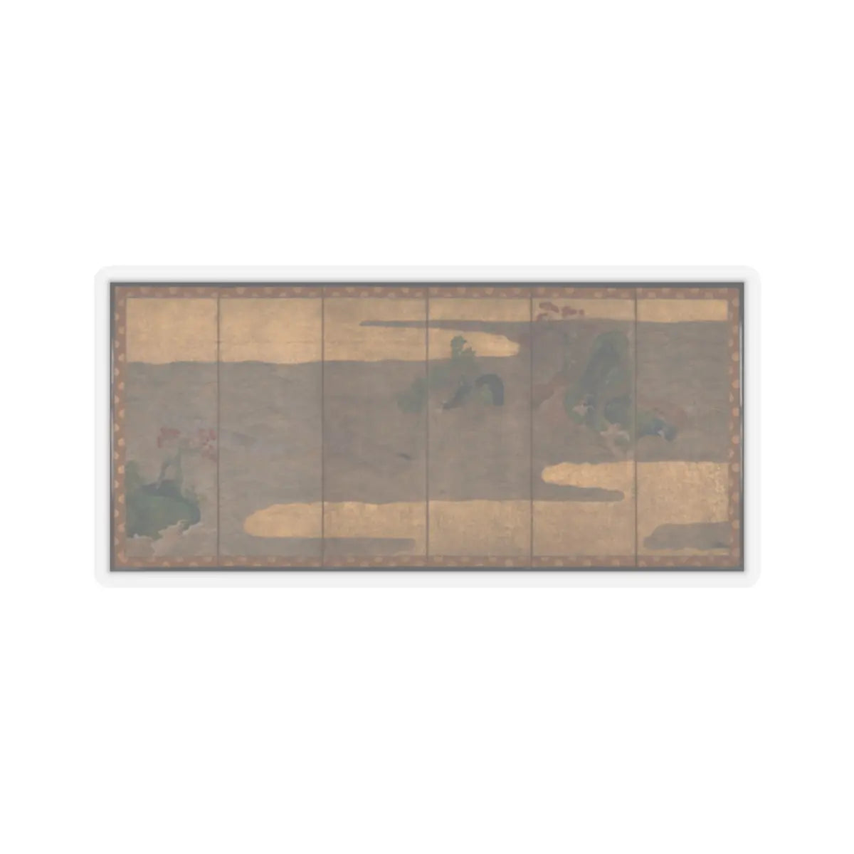 Tawaraya Sōtatsu - Boats upon Waves - mid- to late 17th century v1 - STICKER Vinyl Kiss-Cut Decal