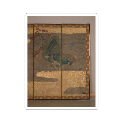 Tawaraya Sōtatsu - Boats upon Waves - mid- to late 17th century v2 - STICKER Vinyl Kiss-Cut Decal