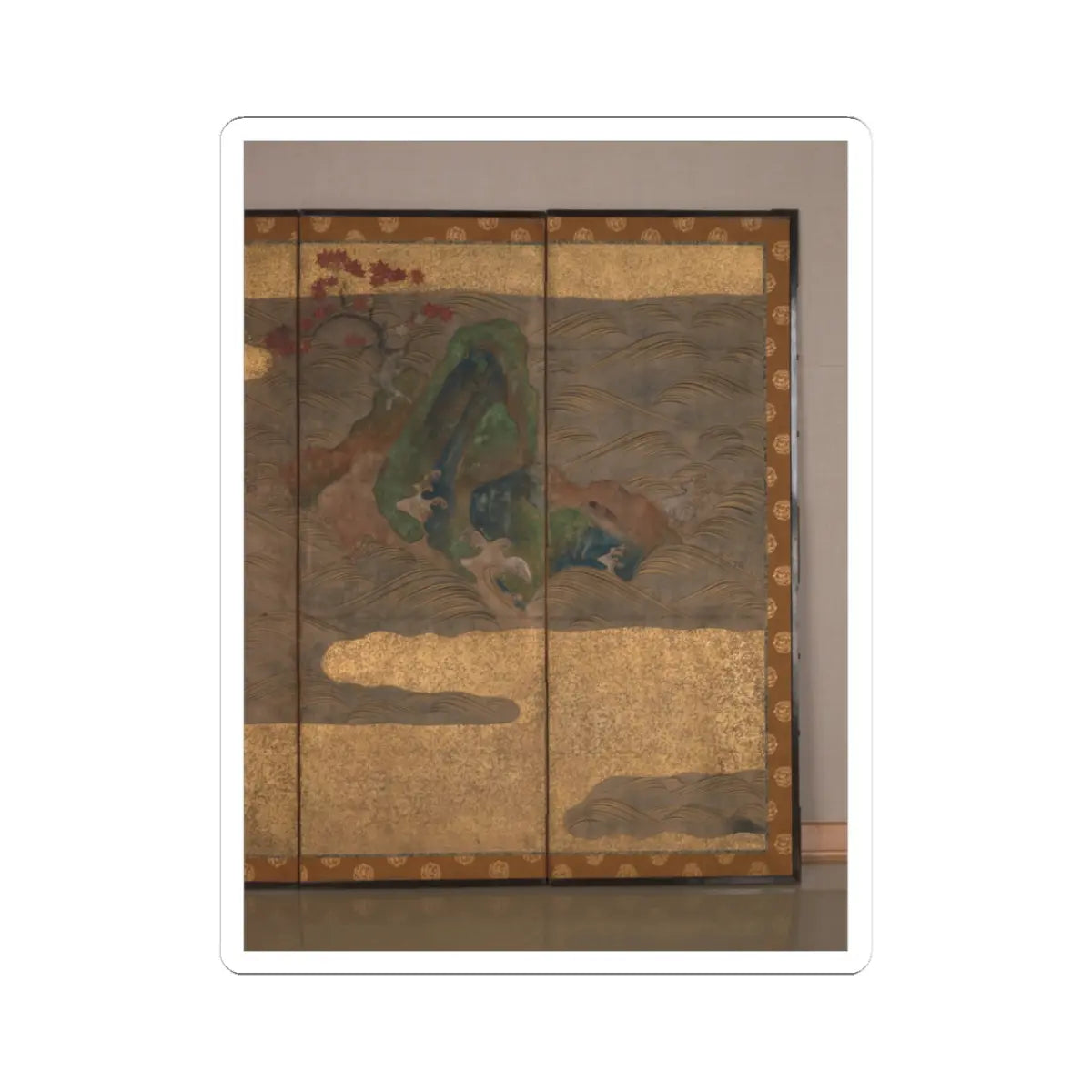 Tawaraya Sōtatsu - Boats upon Waves - mid- to late 17th century v2 - STICKER Vinyl Kiss-Cut Decal