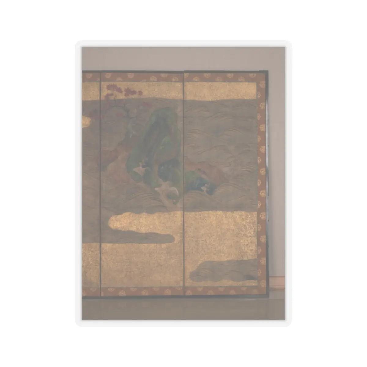 Tawaraya Sōtatsu - Boats upon Waves - mid- to late 17th century v2 - STICKER Vinyl Kiss-Cut Decal