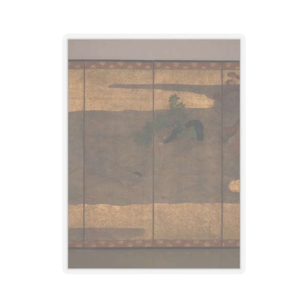 Tawaraya Sōtatsu - Boats upon Waves - mid- to late 17th century v3 - STICKER Vinyl Kiss-Cut Decal