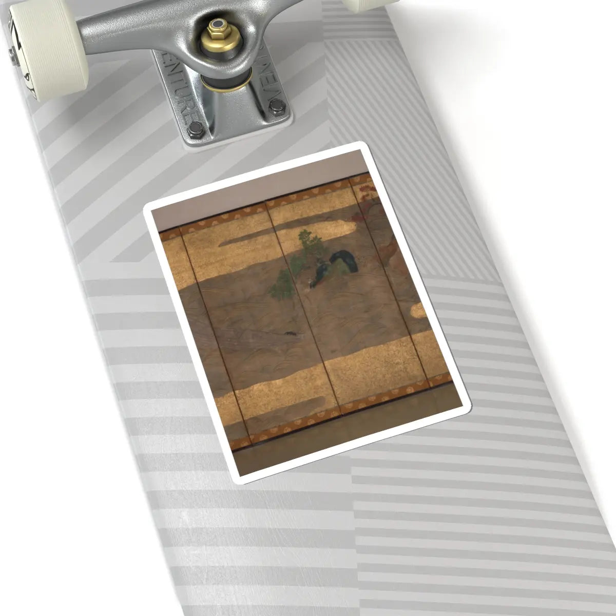 Tawaraya Sōtatsu - Boats upon Waves - mid- to late 17th century v3 - STICKER Vinyl Kiss-Cut Decal