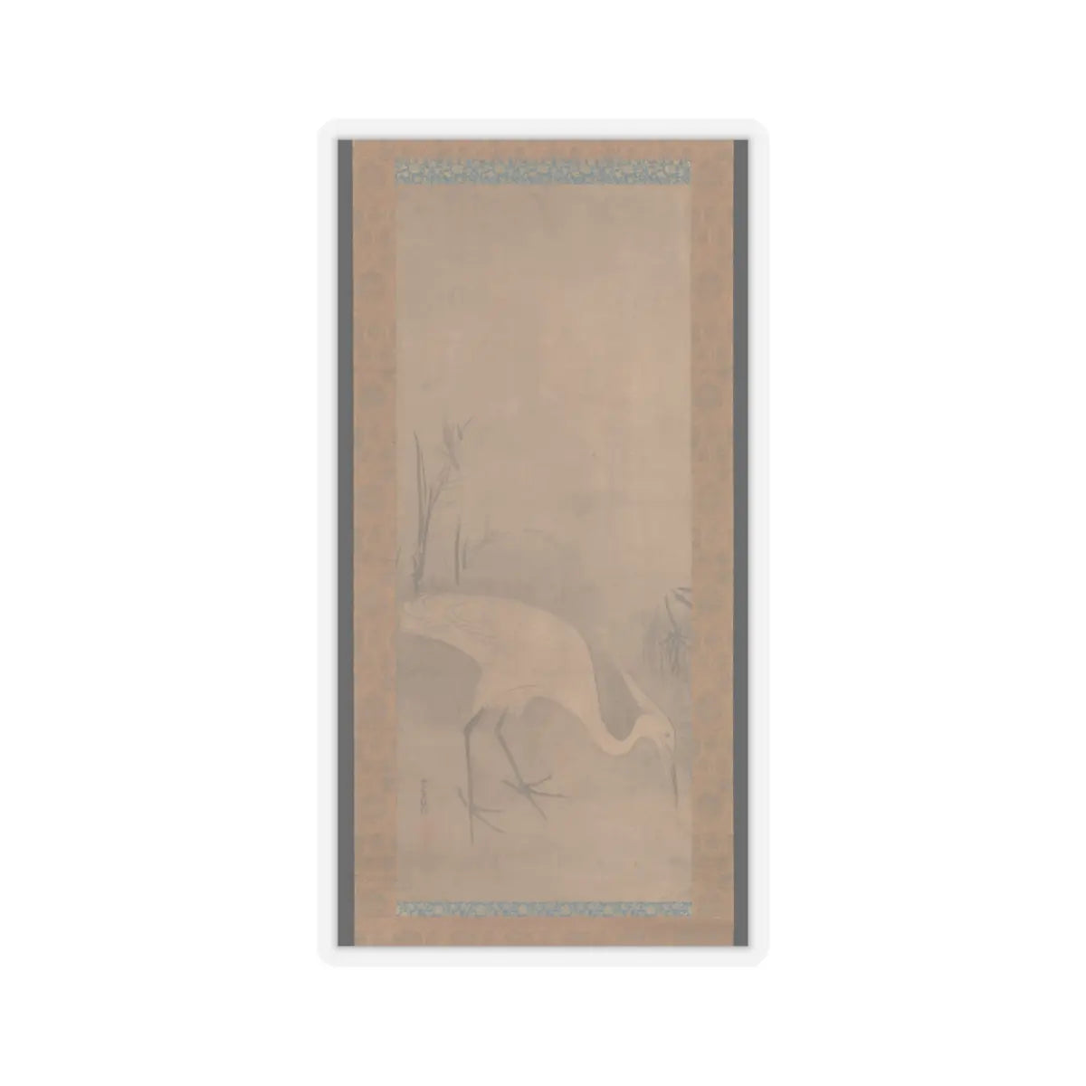 Tawaraya Sōtatsu - White Heron - early 17th century v1 - STICKER Vinyl Kiss-Cut Decal