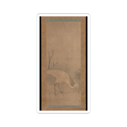 Tawaraya Sōtatsu - White Heron - early 17th century v1 - STICKER Vinyl Kiss-Cut Decal