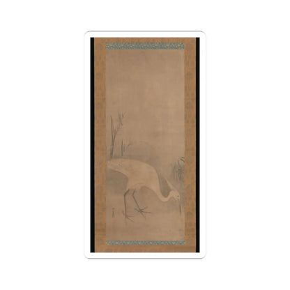 Tawaraya Sōtatsu - White Heron - early 17th century v1 - STICKER Vinyl Kiss-Cut Decal