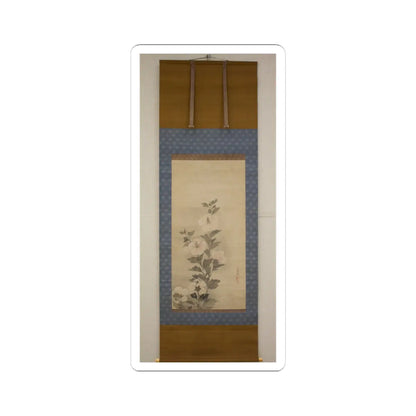 Tawaraya Sōtatsu - White Hollyhocks - 17th century v3 - STICKER Vinyl Kiss-Cut Decal