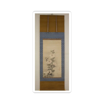 Tawaraya Sōtatsu - White Hollyhocks - 17th century v3 - STICKER Vinyl Kiss-Cut Decal