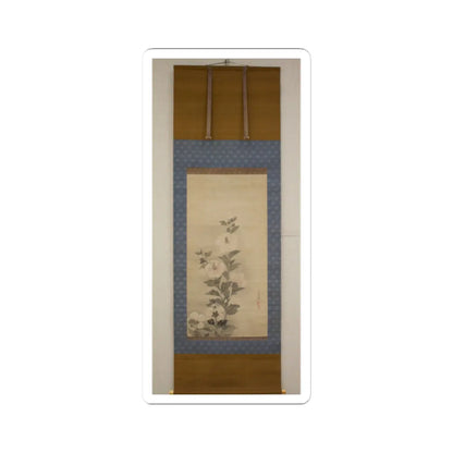 Tawaraya Sōtatsu - White Hollyhocks - 17th century v3 - STICKER Vinyl Kiss-Cut Decal