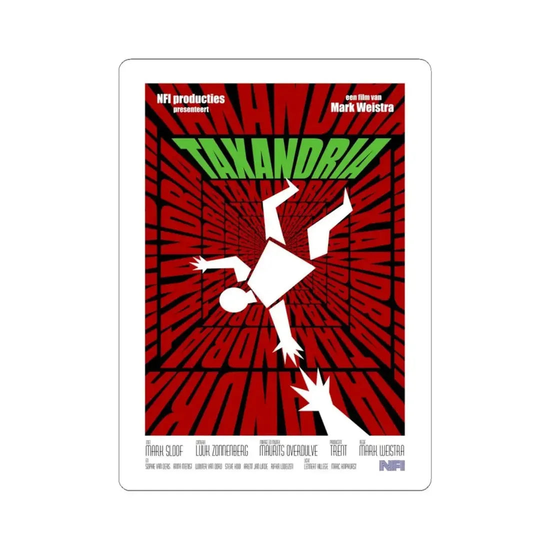 TAXANDRIA 1994 Movie Poster - STICKER Vinyl Kiss-Cut Decal 6 Inch White - The Sticker Space