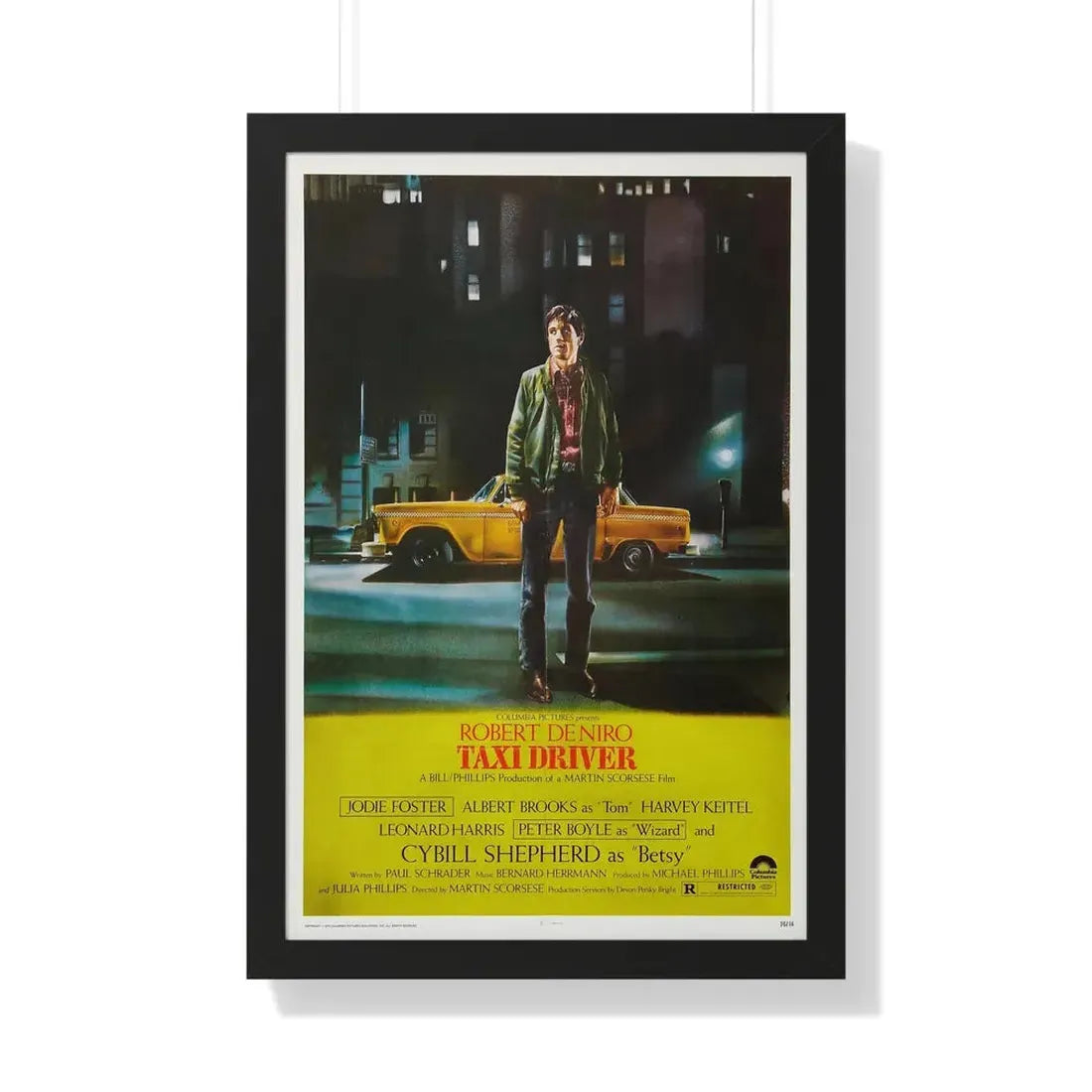 TAXI DRIVER 1976 - Framed Movie Poster 20" x 30" Black - The Sticker Space