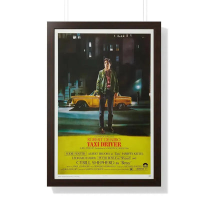 TAXI DRIVER 1976 - Framed Movie Poster 20" x 30" Walnut - The Sticker Space