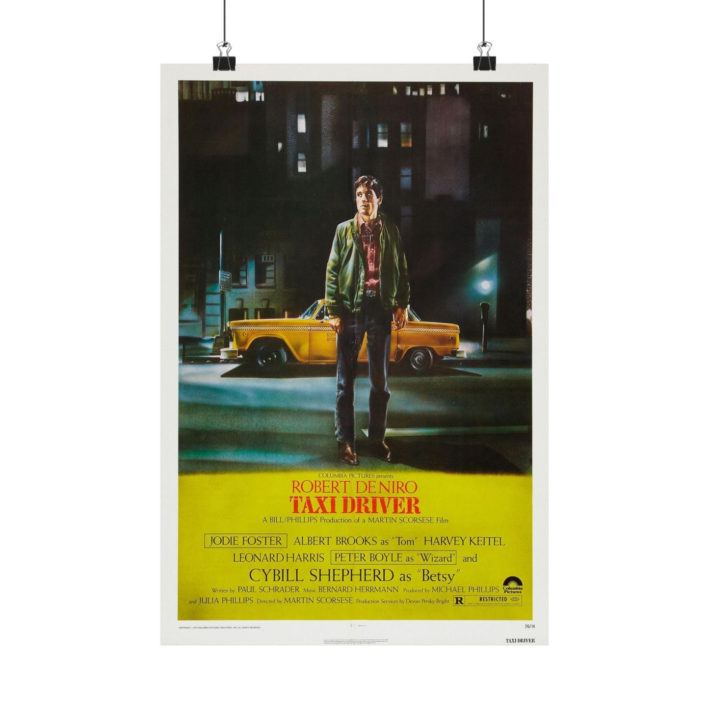 TAXI DRIVER 1976 - Paper Movie Poster-12″ x 18″-The Sticker Space