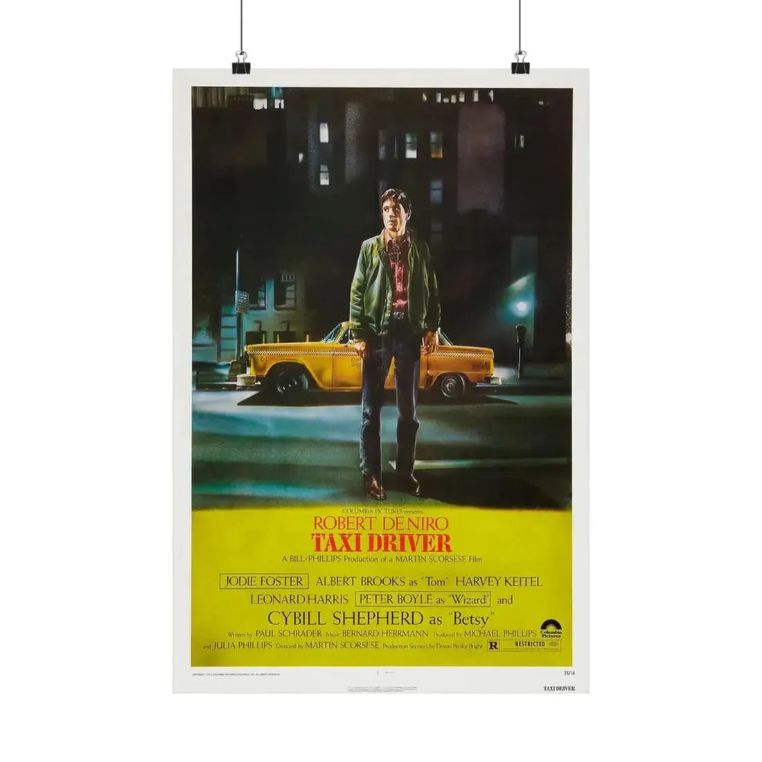 TAXI DRIVER 1976 - Paper Movie Poster 16″ x 24″ Matte - The Sticker Space