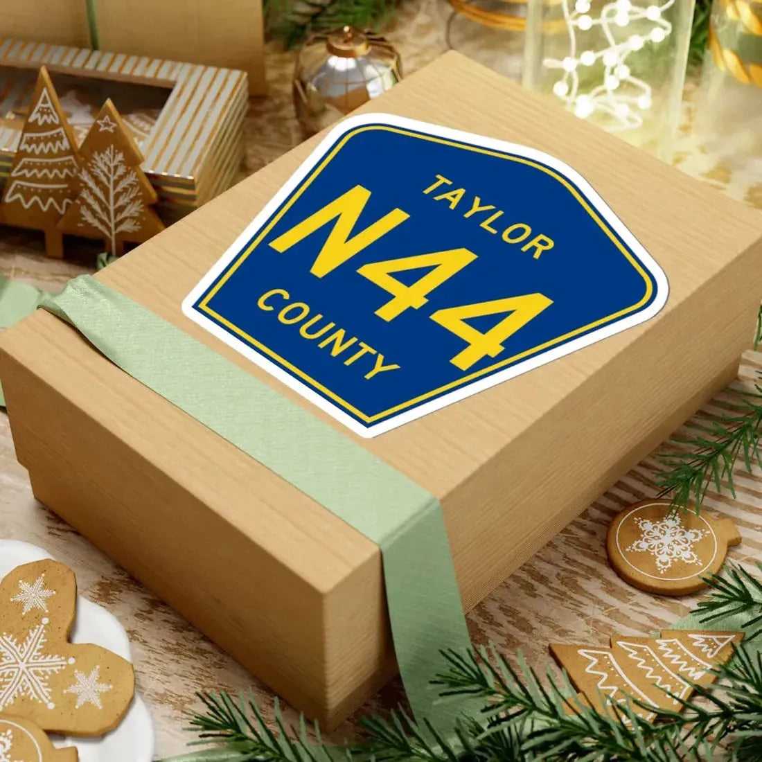 Taylor County Route N44 IA (Iowa) (Road Sign) STICKER Vinyl Kiss-Cut Decal - The Sticker Space