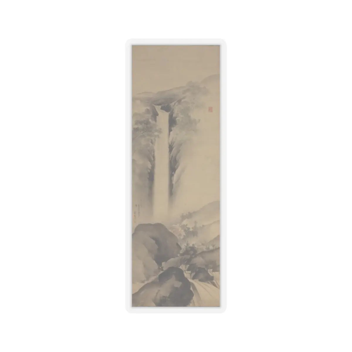 Tazaki Sōun - Yōrō Waterfall - dated 1887 - STICKER Vinyl Kiss-Cut Decal