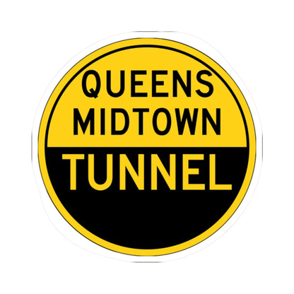 TBTA QUEENS-MIDTOWN TUNNEL (New York) (Road Sign) STICKER Vinyl Kiss-Cut Decal 2 Inch White - The Sticker Space