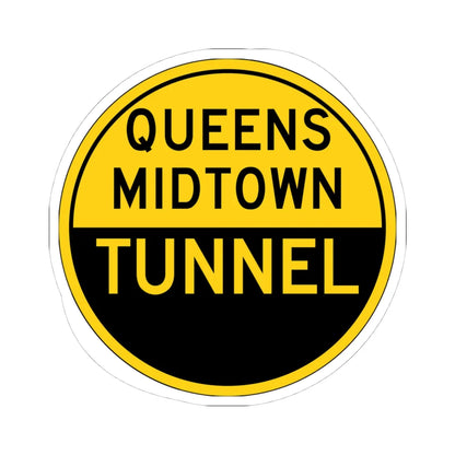 TBTA QUEENS-MIDTOWN TUNNEL (New York) (Road Sign) STICKER Vinyl Kiss-Cut Decal 4 Inch White - The Sticker Space