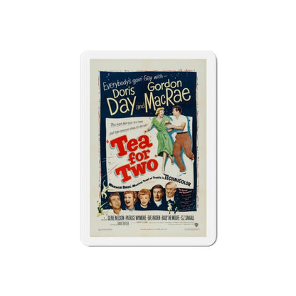 Tea for Two 1950 Movie Poster Refrigerator Magnet 2 Inch - The Sticker Space
