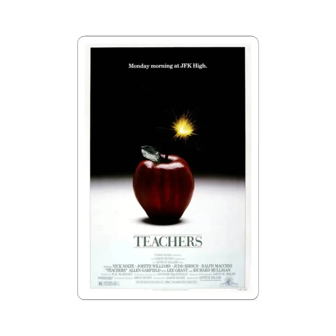 Teachers 1984 Movie Poster - STICKER Vinyl Kiss-Cut Decal 2 Inch White - The Sticker Space