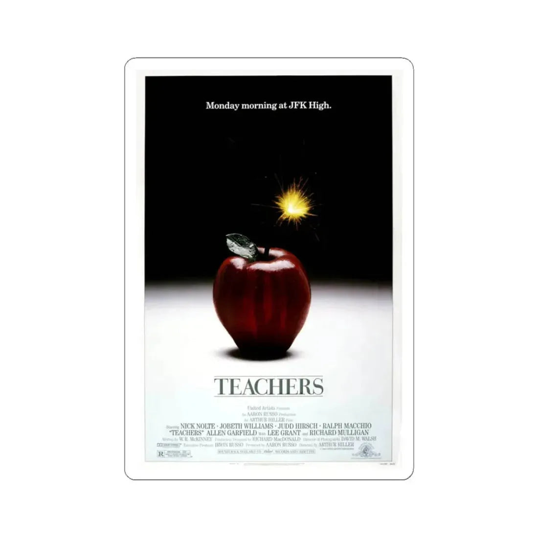 Teachers 1984 Movie Poster - STICKER Vinyl Kiss-Cut Decal 3 Inch White - The Sticker Space