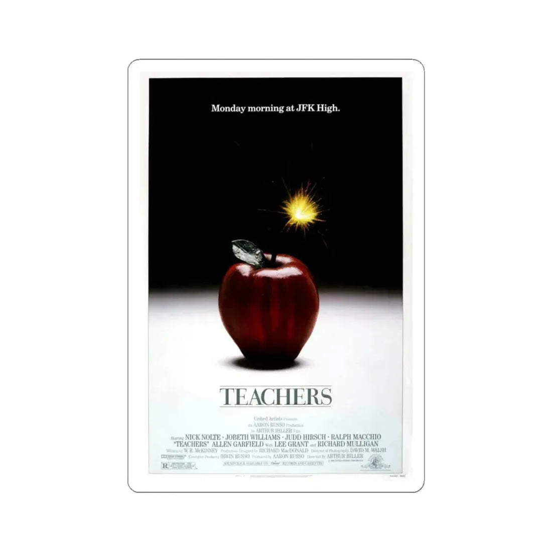 Teachers 1984 Movie Poster - STICKER Vinyl Kiss-Cut Decal 4 Inch White - The Sticker Space