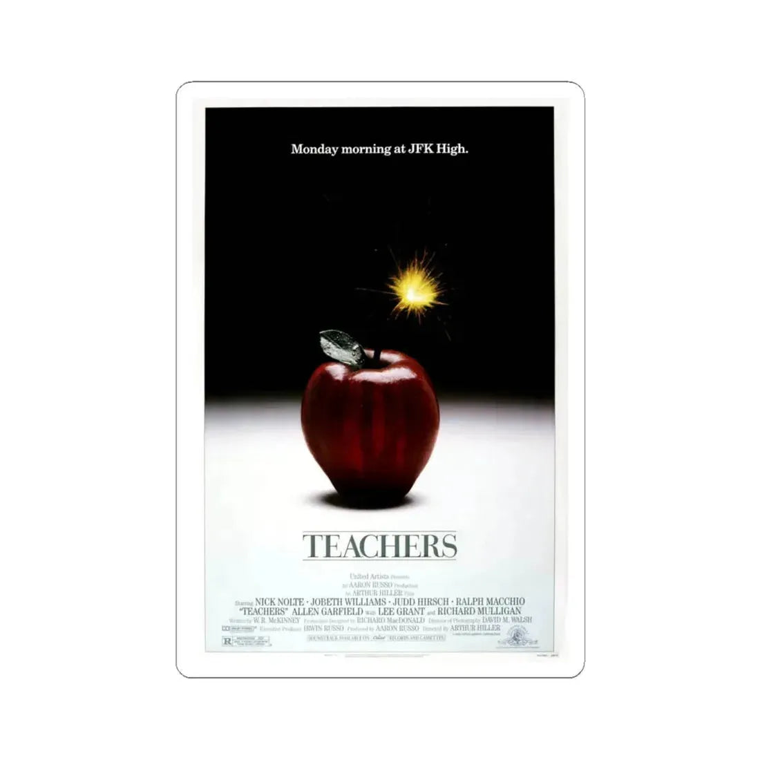 Teachers 1984 Movie Poster - STICKER Vinyl Kiss-Cut Decal 6 Inch White - The Sticker Space