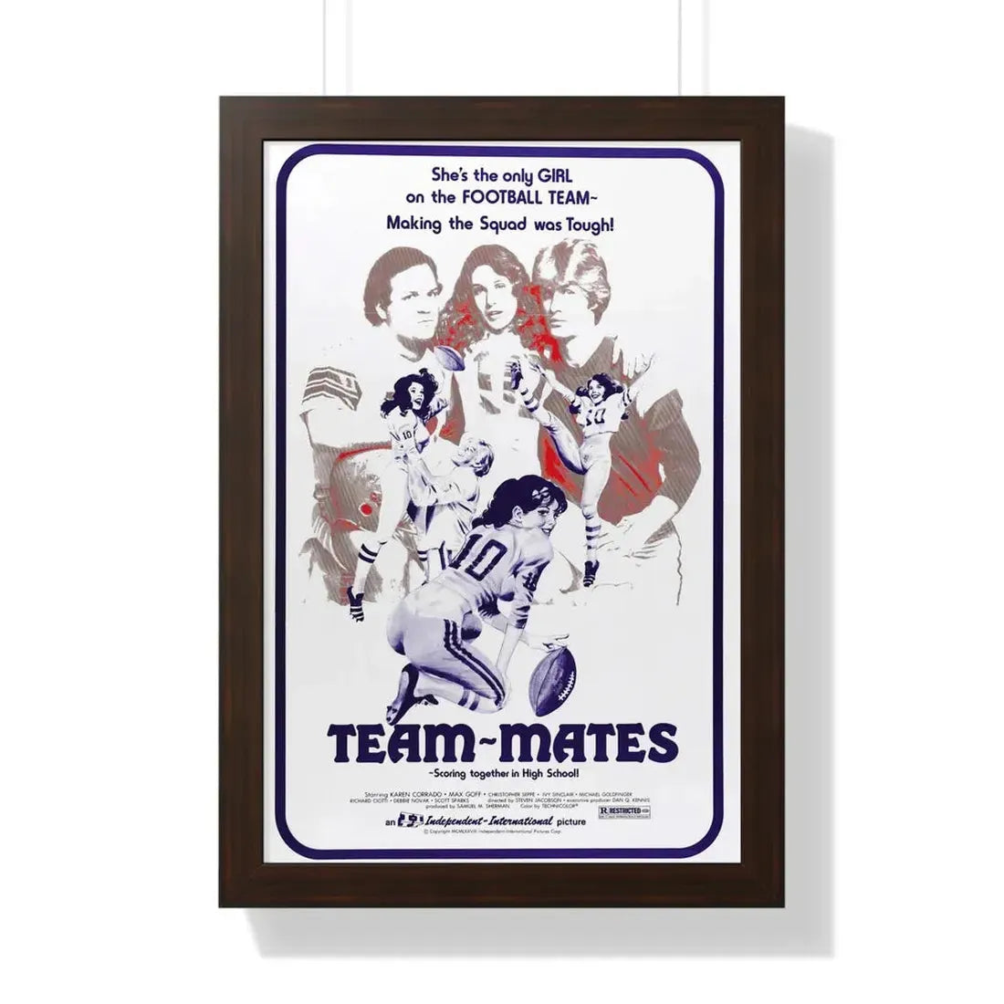 TEAM-MATES 1978 - Framed Movie Poster 16″ x 24″ Walnut - The Sticker Space